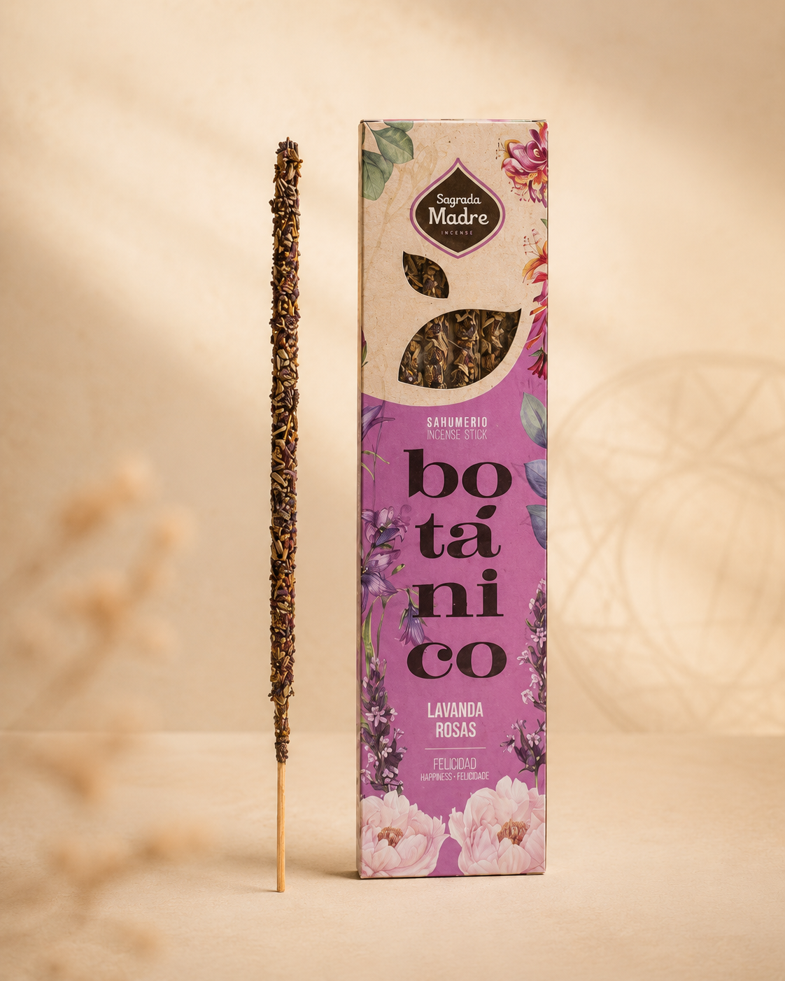 Sahumerio Botánico Lavanda y Rosas